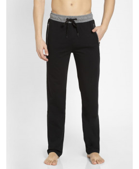 JOCKEY Black & grey melange Sports Track Pant