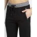 JOCKEY Black & grey melange Sports Track Pant