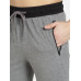 JOCKEY Grey melange & Black Sports Track Pant