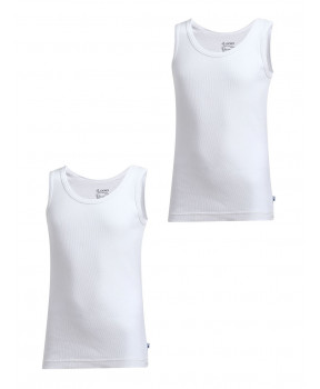 JOCKEY KIDS BOYS VEST WHITE PACK OF 2