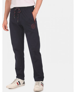 US POLO Men Navy Track Pant Solid Knit