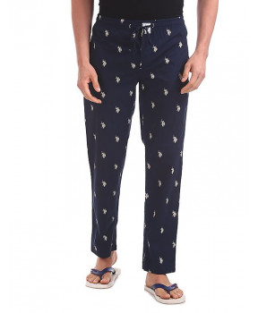 US POLO Men Navy Print Lounge Pants