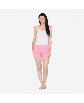 VAMI PRINTED SHORTS PINK POLKA DOT