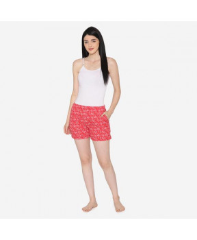 VAMI PRINTED SHORTS RED