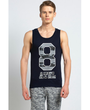 VAN HEUSEN GRAPHIC SPORTS TANK TOP NAVY (PACK OF 2)