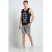 VAN HEUSEN GRAPHIC SPORTS TANK TOP NAVY (PACK OF 2)