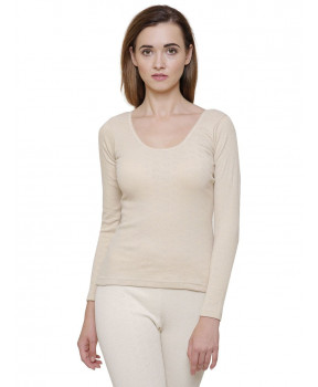 Bodycare Women Top Round Neck Full Sleeves Gold Skin