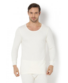 VAN HEUSEN WHITE SOLID FULL SLEEVE THERMAL TOP