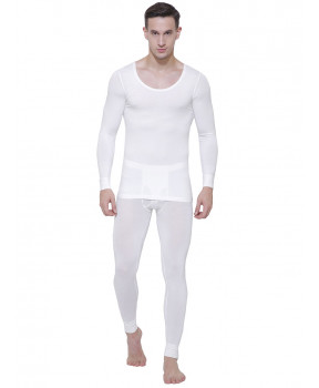 Bodycare  Men Top Round Neck Full Sleeves Ayaki White