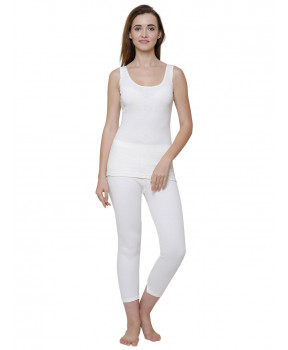 Bodycare Women Top Round Neck Sleeveless White