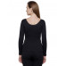 Bodycare Women Top Round Neck Full Sleeves Gold Black