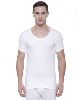 BODYCARE MEN THERMAL HALF SLEEVES WHITE